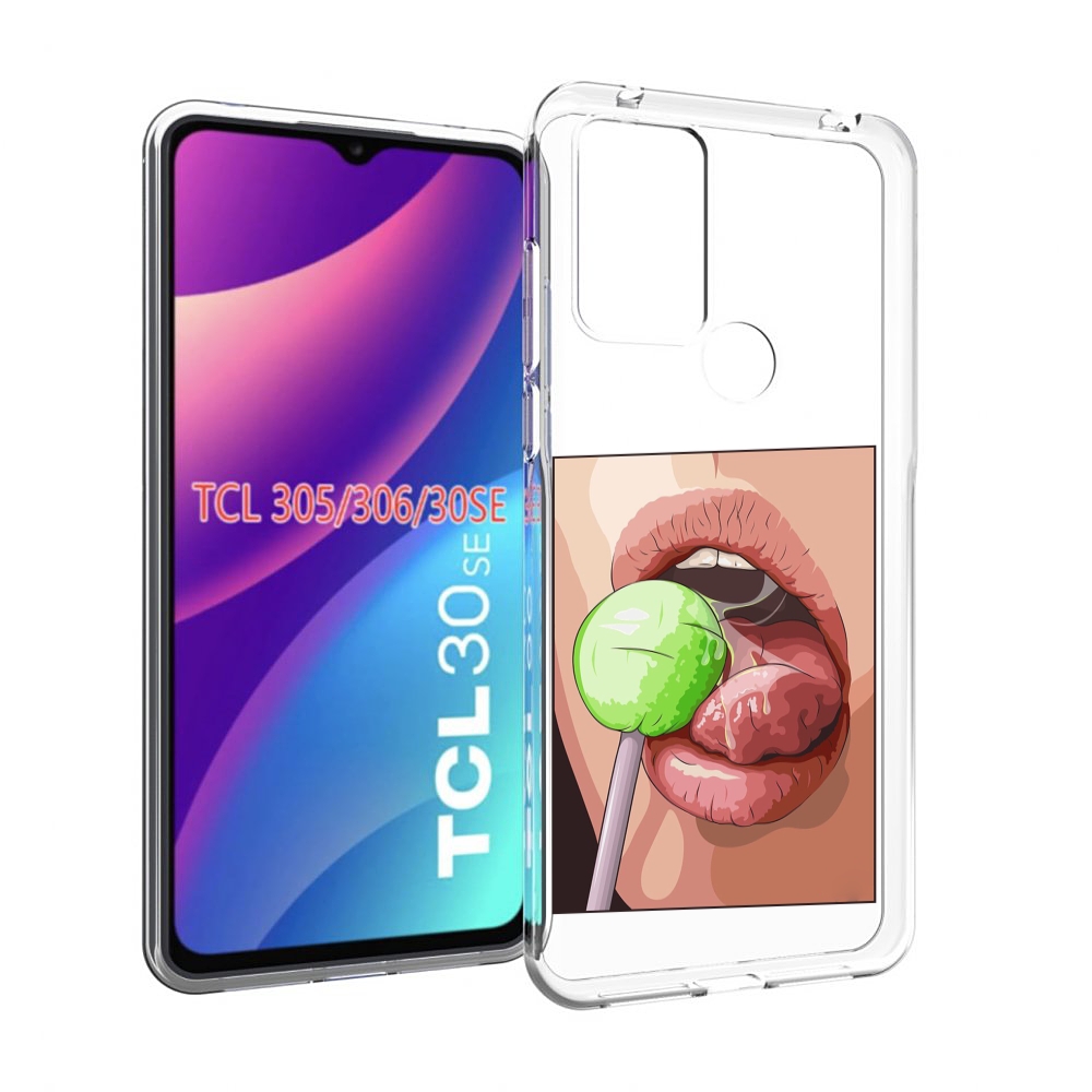 

Чехол MyPads зеленый-чупа-чупс женский для TCL 30SE/305/306/30E, Tocco