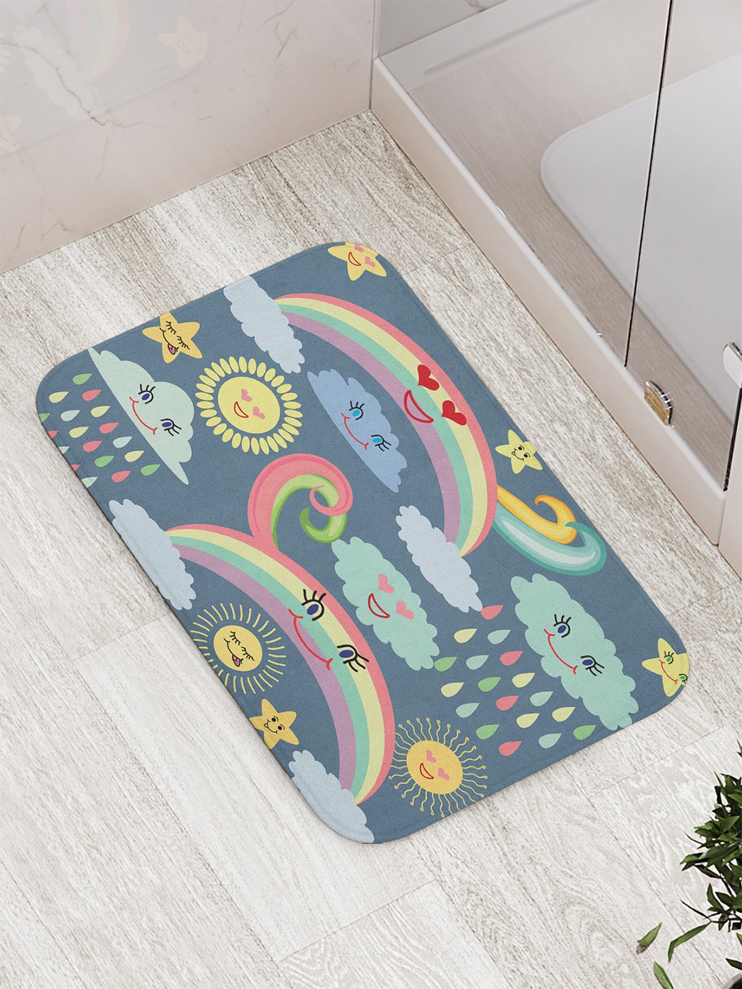 

Коврик противоскользящий для ванной, сауны, бассейна, 77х52 см bath_69051 JoyArty