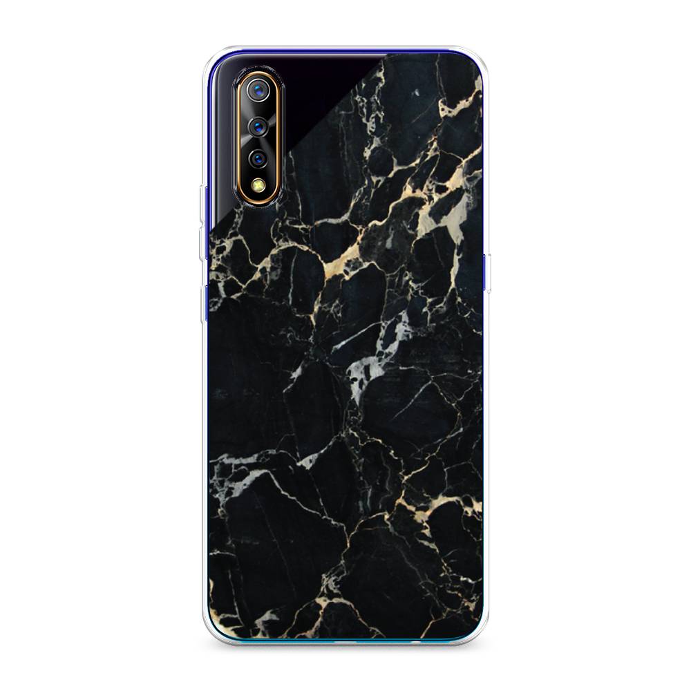 фото Силиконовый чехол "черный мрамор уголок" на vivo v17 neo awog