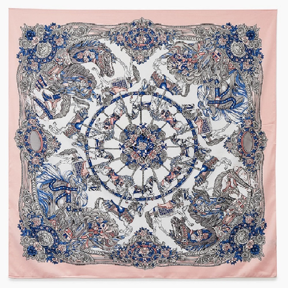 

Платок женский Rosedena 18143 бледный розовато-серый, 90х90 см, 18143