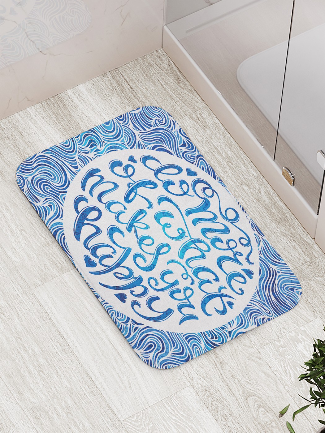 

Коврик противоскользящий для ванной, сауны, бассейна, 77х52 см bath_69003 JoyArty