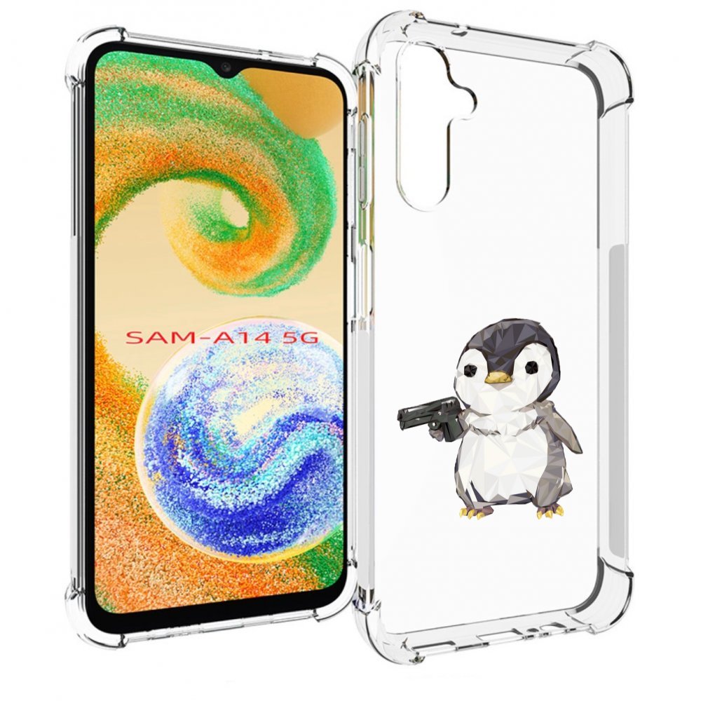 

Чехол MyPads Пингвин детский для Samsung Galaxy A14 5G, Прозрачный, Tocco
