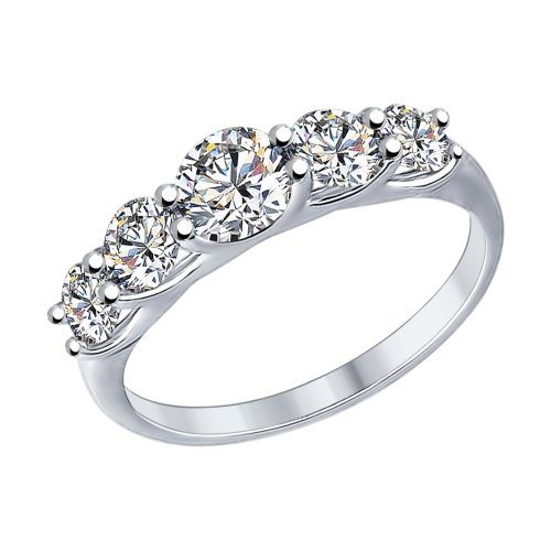 фото Кольцо из серебра с фианитами swarovski zirconia р.18 yahont 146771 яхонт ювелирный