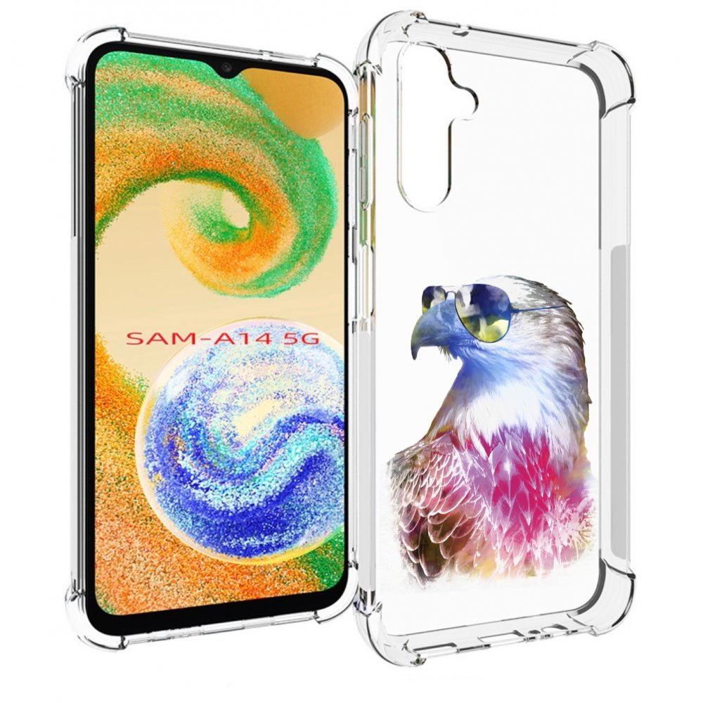 

Чехол MyPads Орел в очках для Samsung Galaxy A14 5G, Прозрачный, Tocco