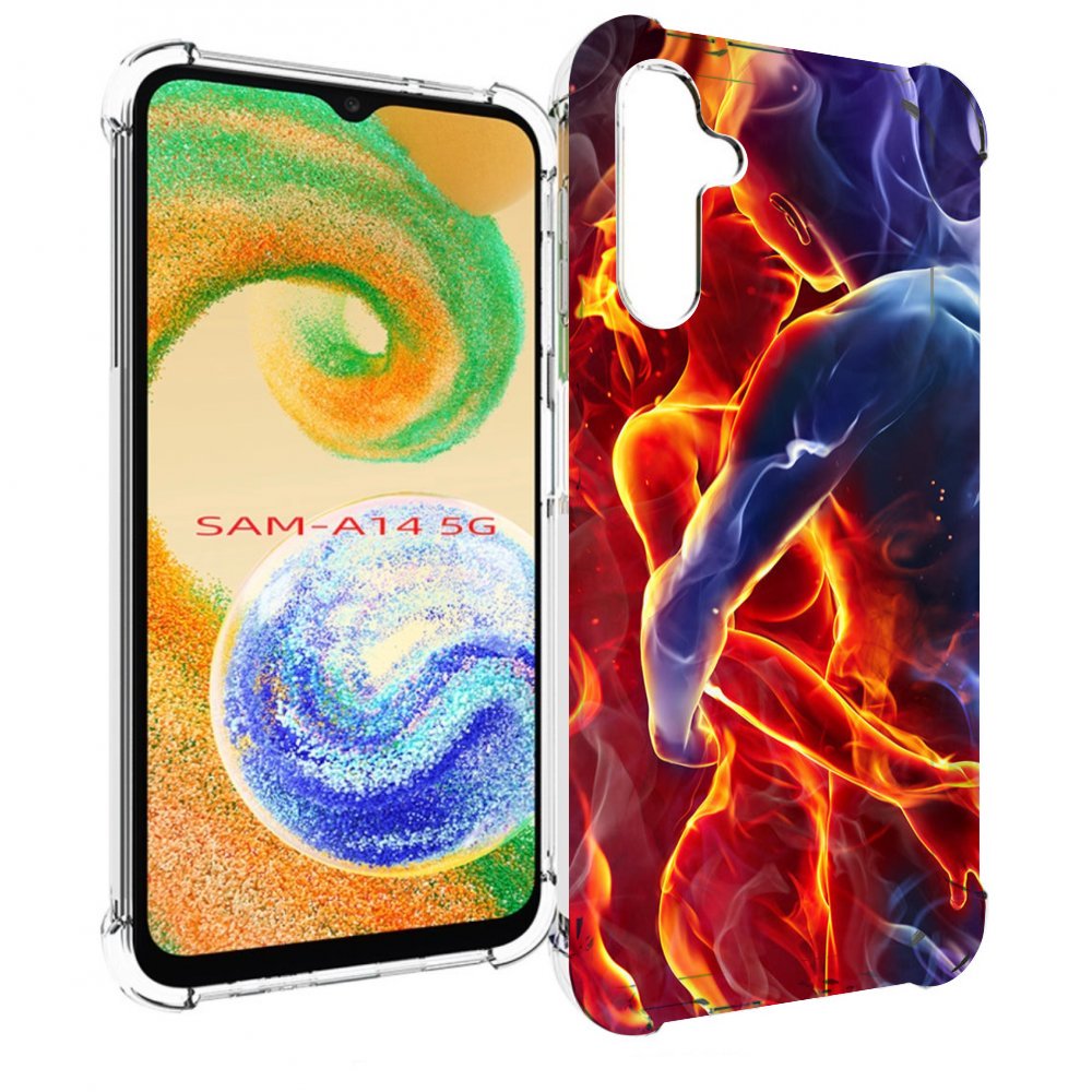 Чехол MyPads Огонь-вода для Samsung Galaxy A14 5G