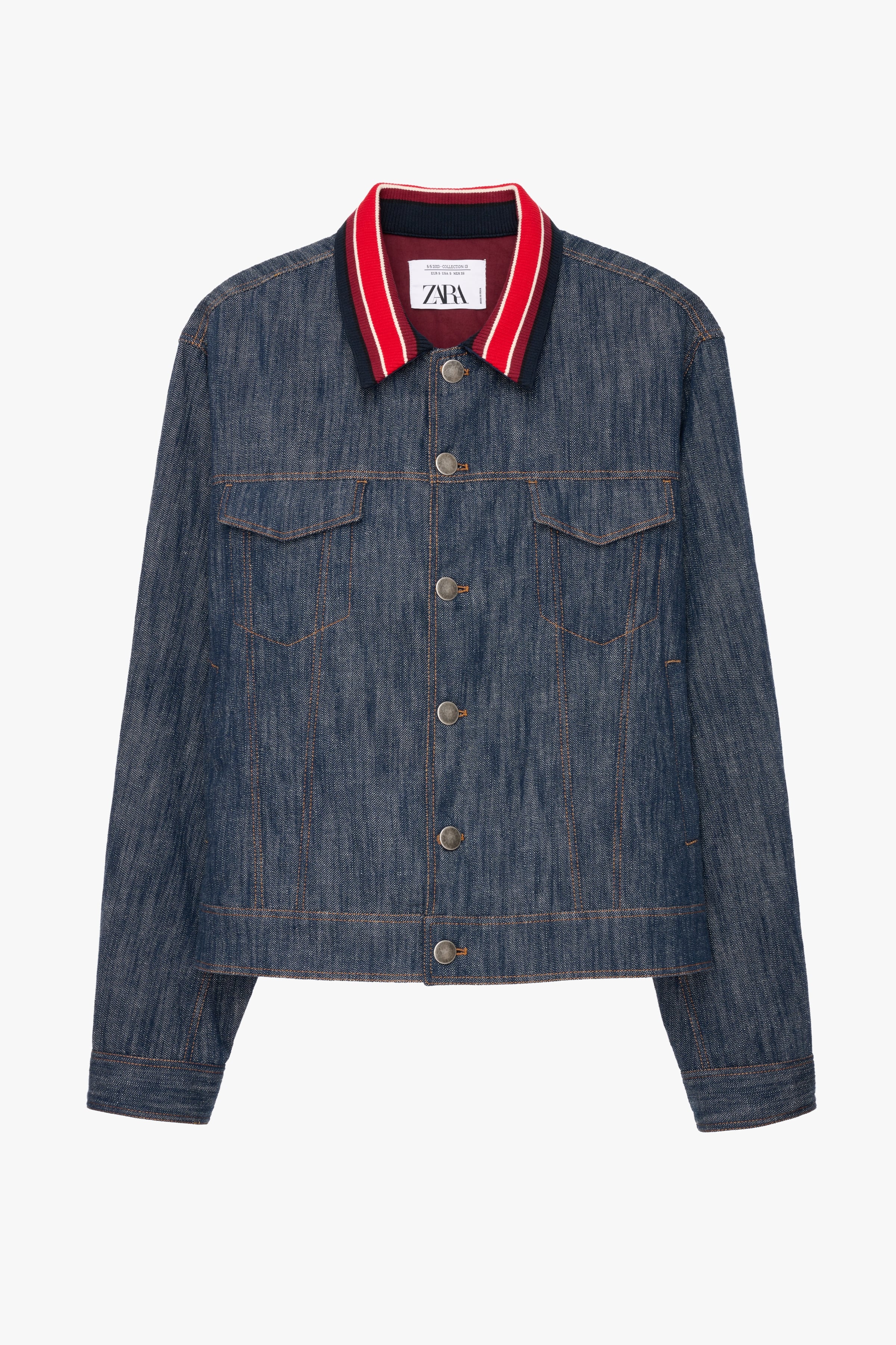 

Джинсовая куртка мужская ZARA 01300912 синяя M (доставка из-за рубежа), Синий, 01300912