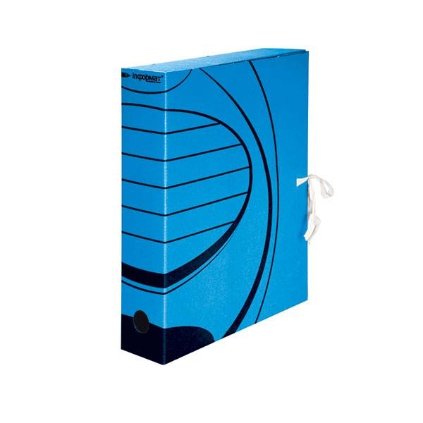 Короб архивный на завязках, 75 мм, цвет синий