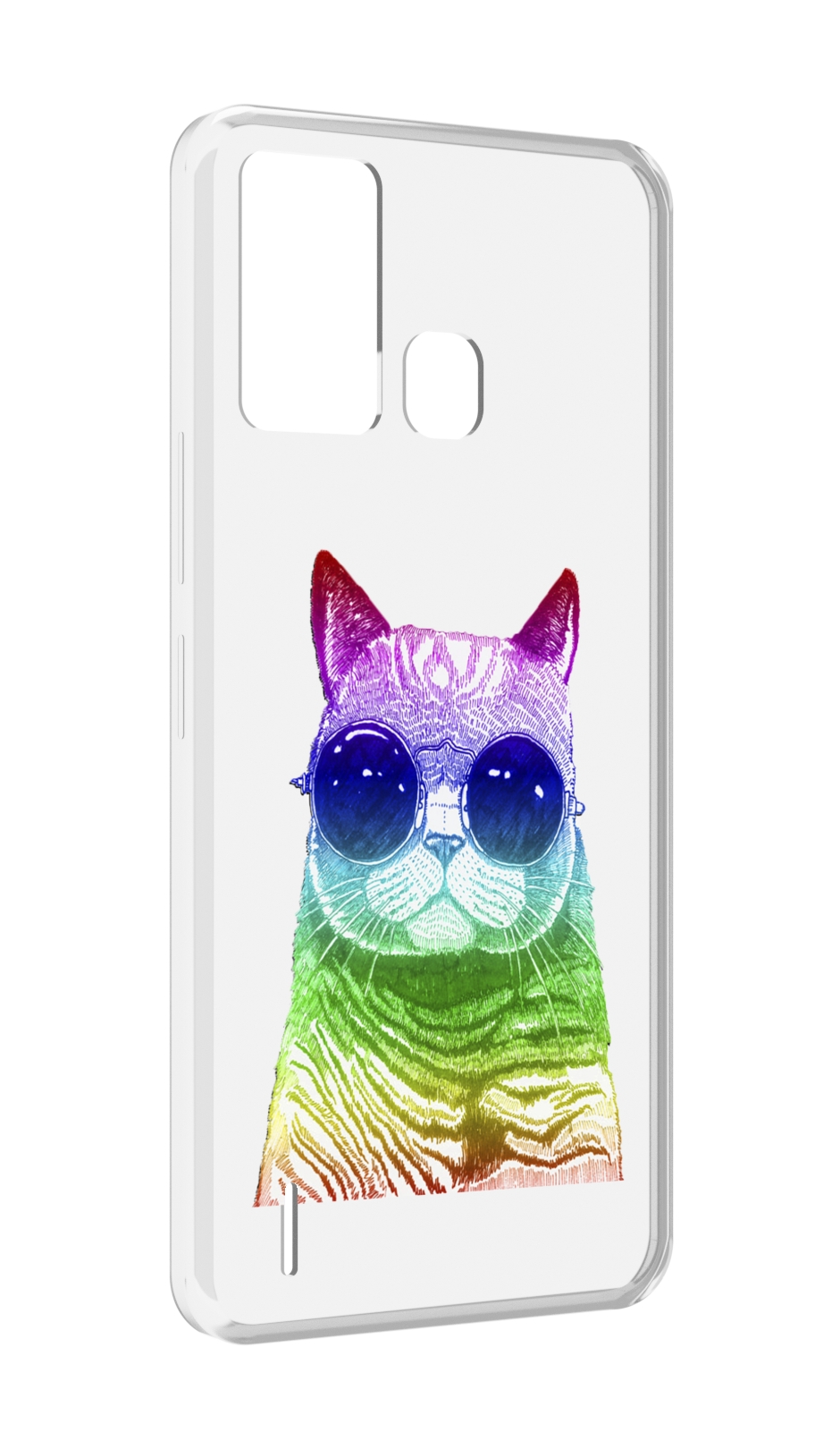 

Чехол MyPads Кот в очках для ITEL S16 / ITEL Vision 1 Pro, Прозрачный, Tocco