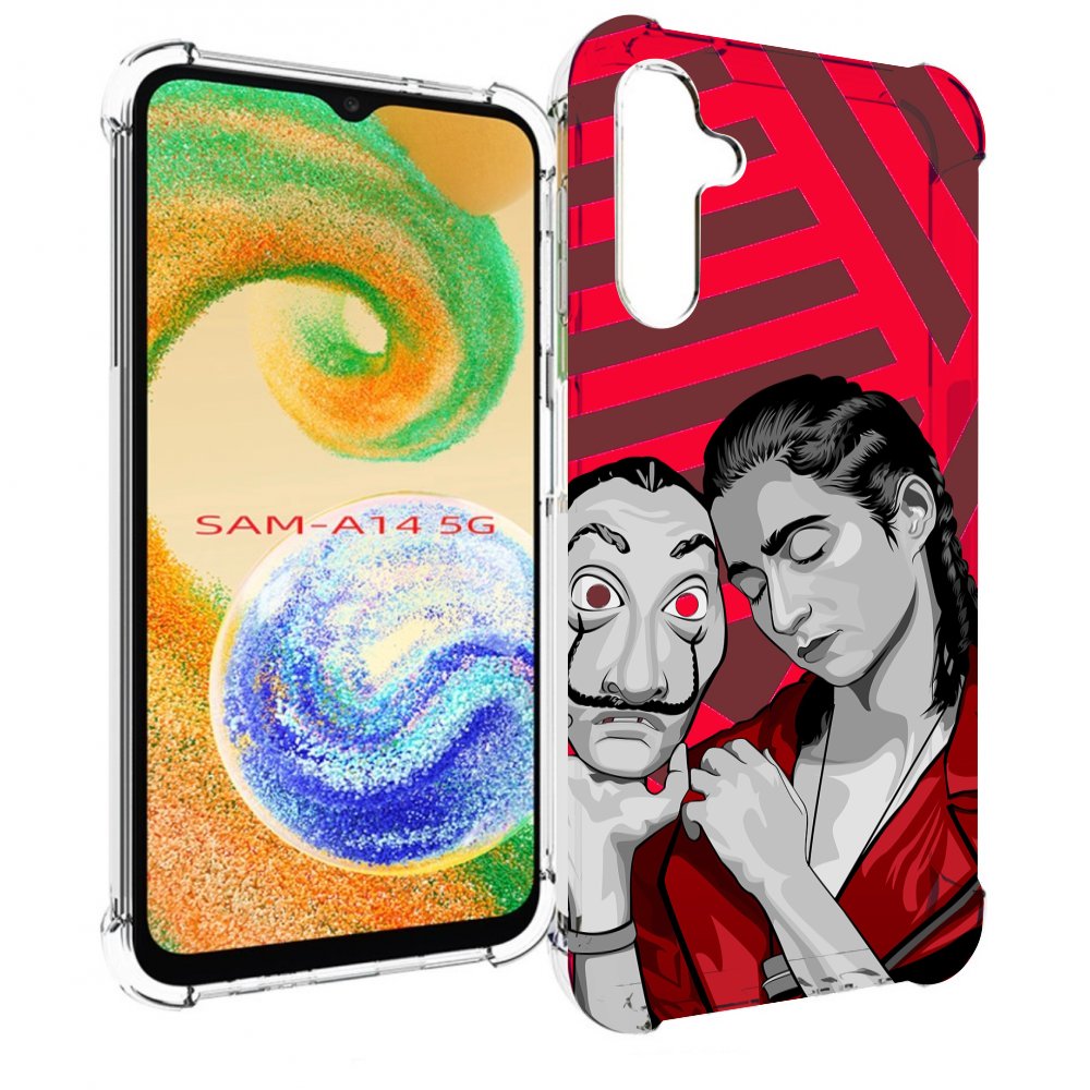 

Чехол MyPads Найроби-бумажного-дома для Samsung Galaxy A14 5G, Прозрачный, Tocco