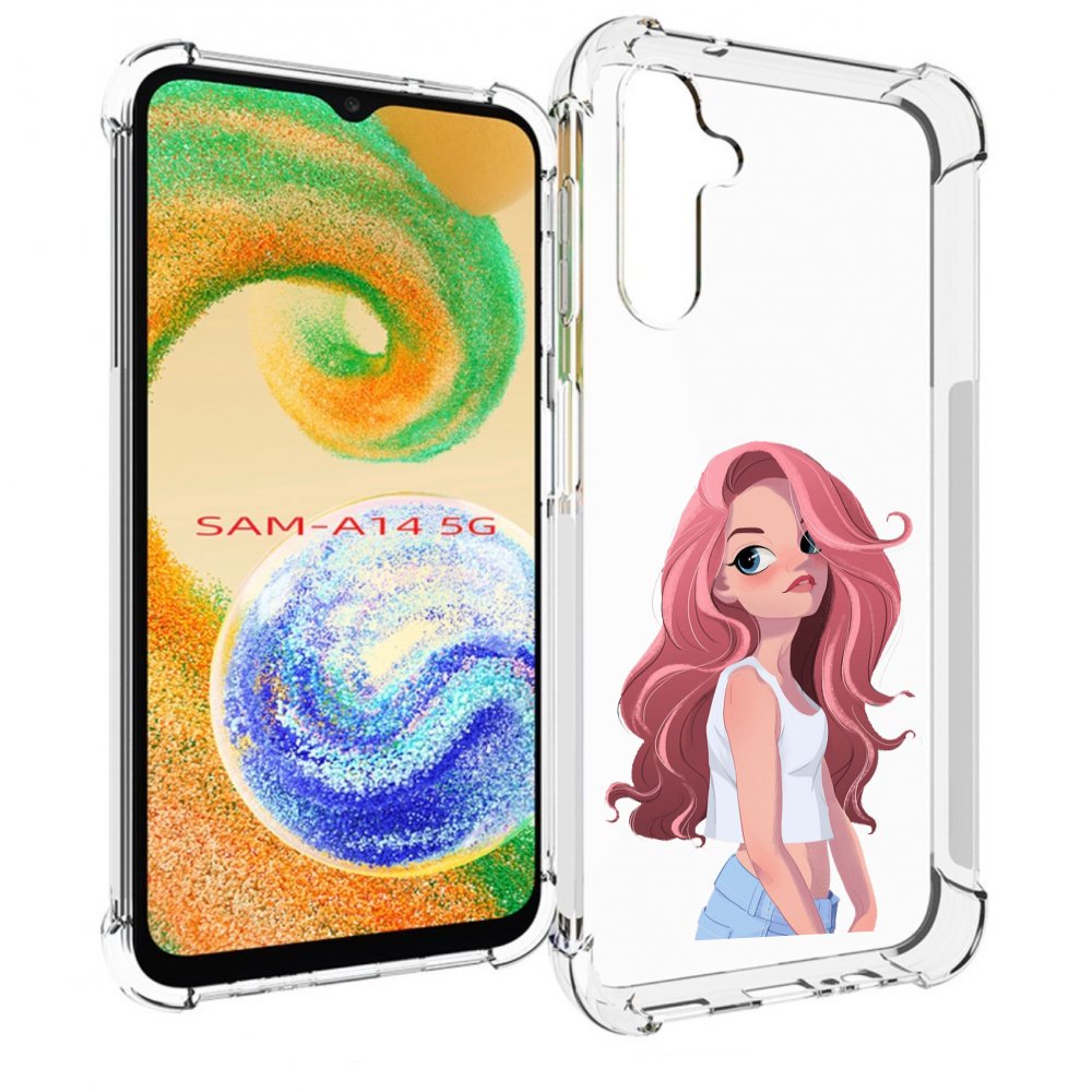 

Чехол MyPads Мультяшный-арт-девушки женский для Samsung Galaxy A14 5G, Прозрачный, Tocco