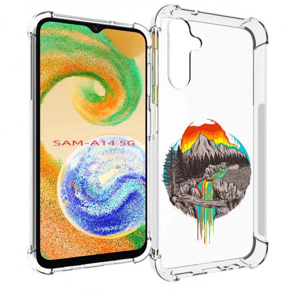 

Чехол MyPads Радужный водопад для Samsung Galaxy A14 5G, Прозрачный, Tocco