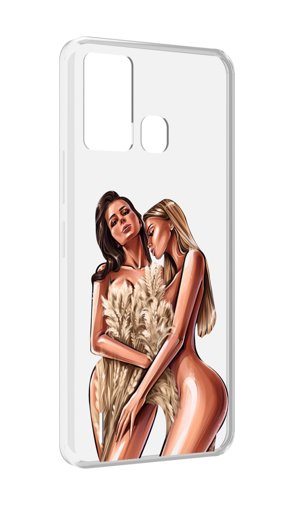 

Чехол MyPads Иллюстрированные-девушки женский для ITEL S16 / ITEL Vision 1 Pro, Прозрачный, Tocco