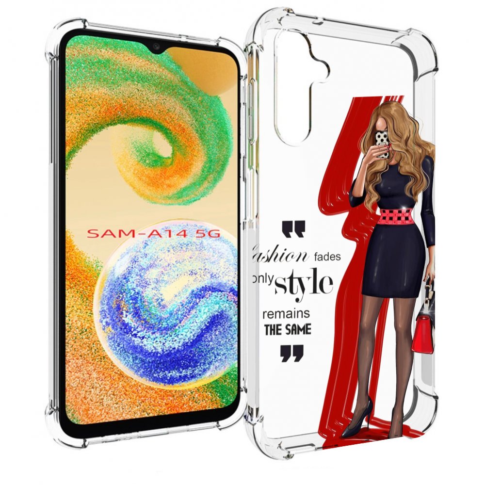 

Чехол MyPads Модная-девушка женский для Samsung Galaxy A14 5G, Прозрачный, Tocco