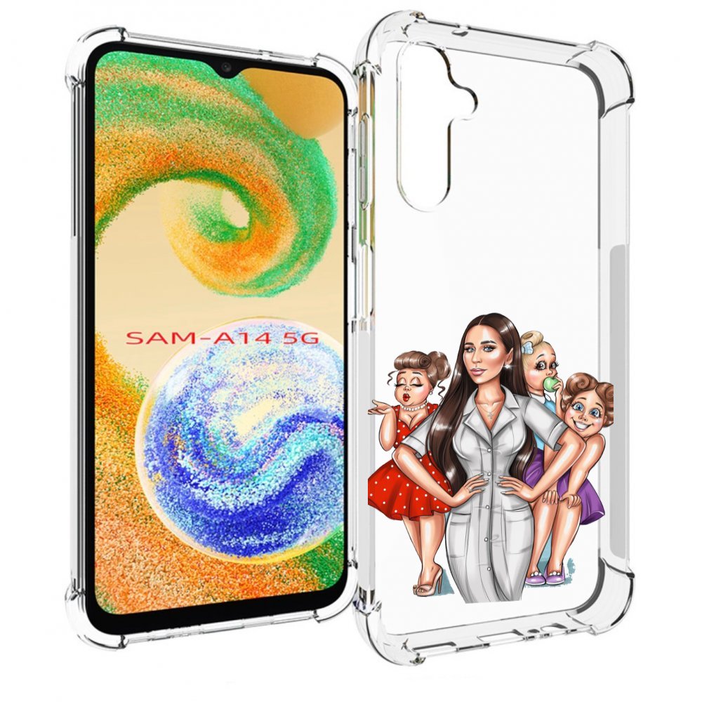 

Чехол MyPads Милые-дамы женский для Samsung Galaxy A14 5G, Прозрачный, Tocco