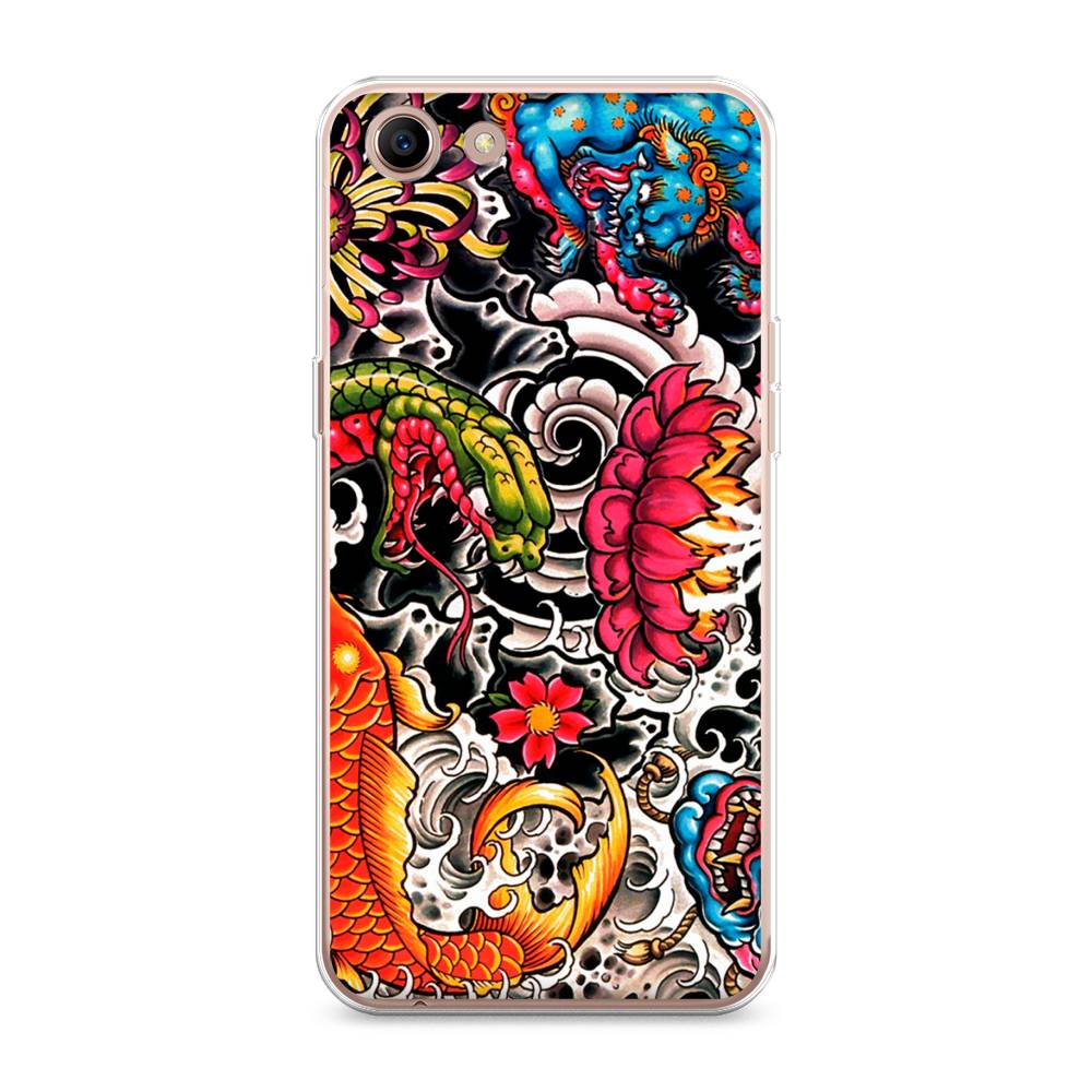 

Чехол для Oppo A83 "Японское искусство", Красный;оранжевый;голубой, 250150-4