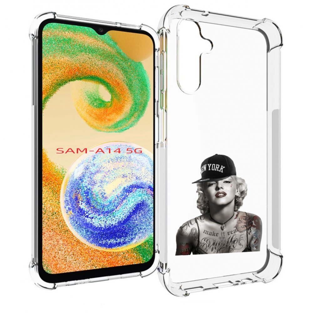 

Чехол MyPads Мерлин Монро с тату женский для Samsung Galaxy A14 5G, Прозрачный, Tocco