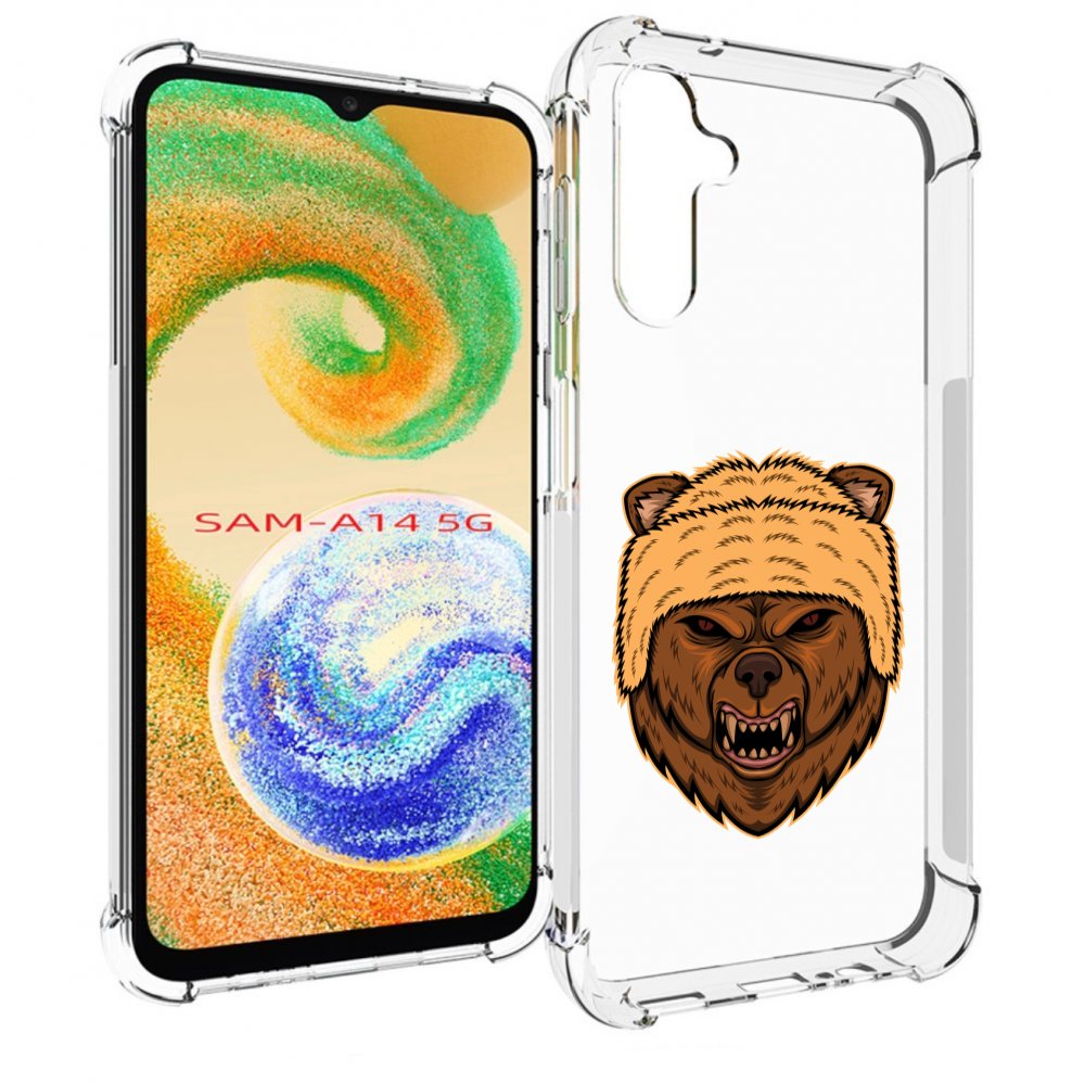 

Чехол MyPads Медведь-в-шапке для Samsung Galaxy A14 5G, Прозрачный, Tocco