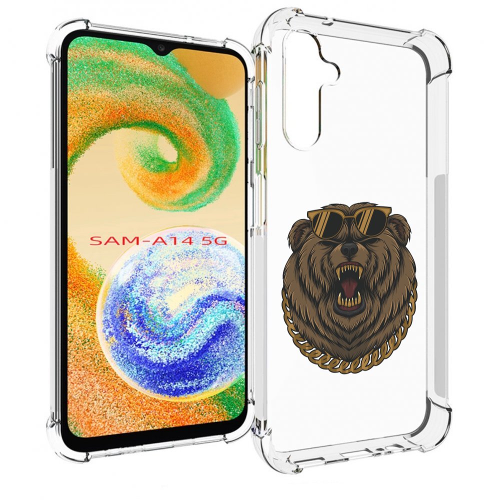 

Чехол MyPads Медведь-в-очках-2 для Samsung Galaxy A14 5G, Прозрачный, Tocco
