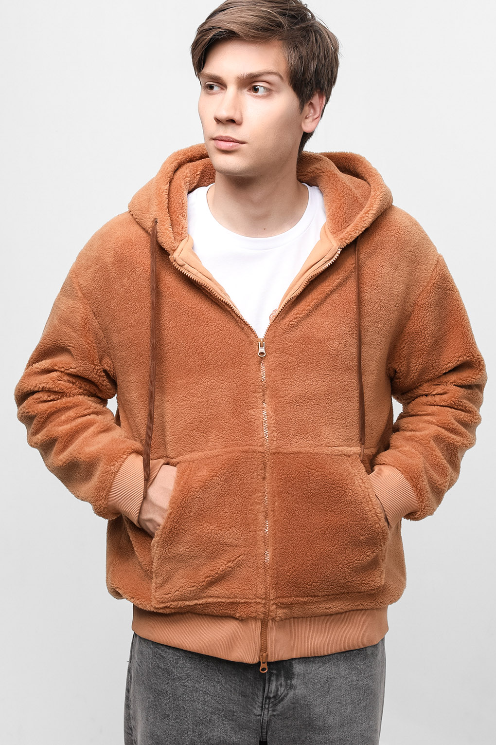 

Толстовка мужская MARCO DI RADI MDR220711227-010 коричневая 3XL, Коричневый, MDR220711227-010