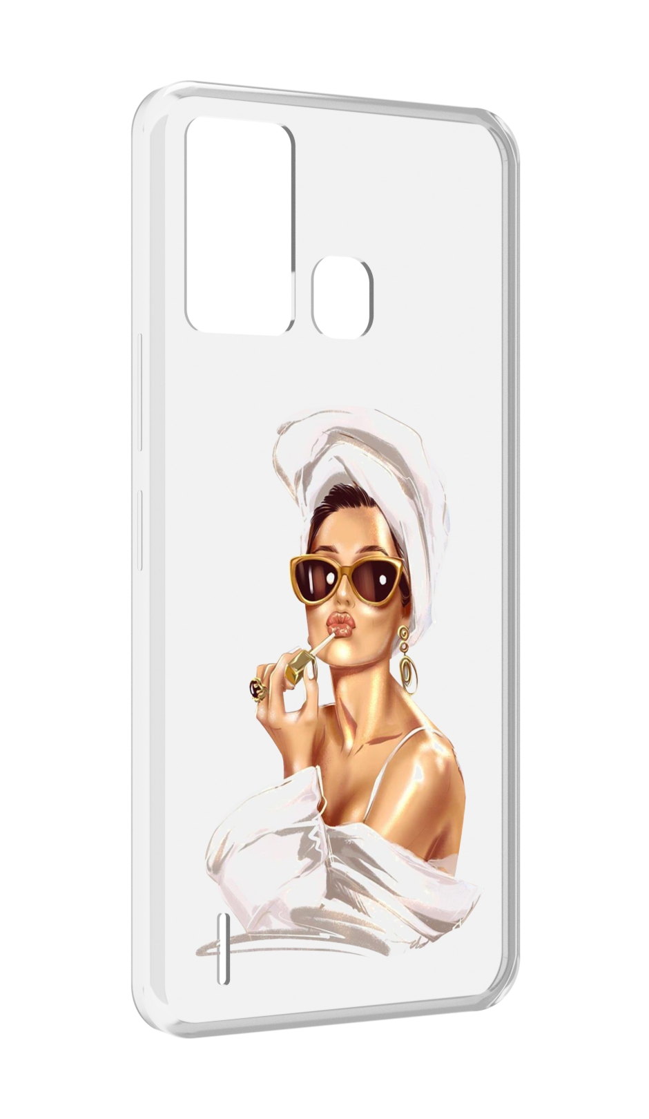 

Чехол MyPads Девушка-утром женский для ITEL S16 / ITEL Vision 1 Pro, Прозрачный, Tocco