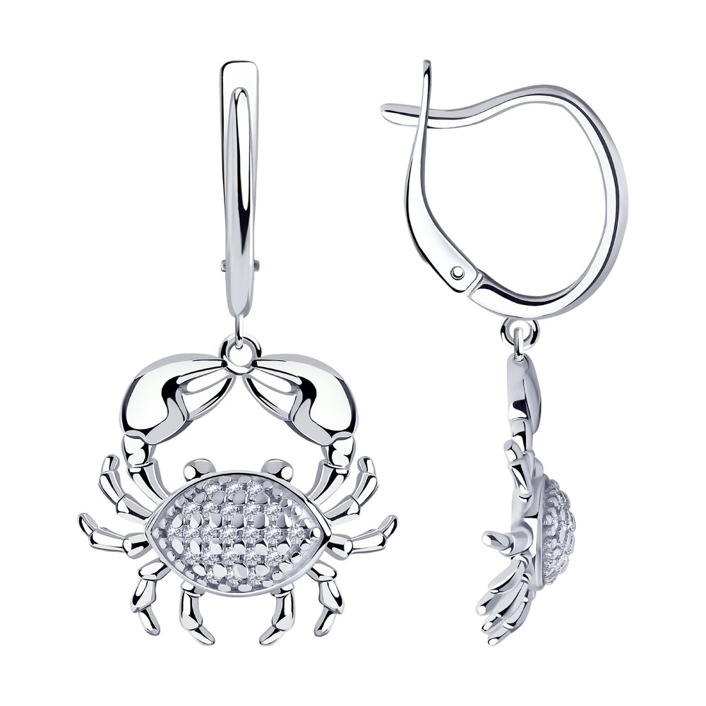 

Серьги из серебра с фианитом SOKOLOV 94023995, 94023995