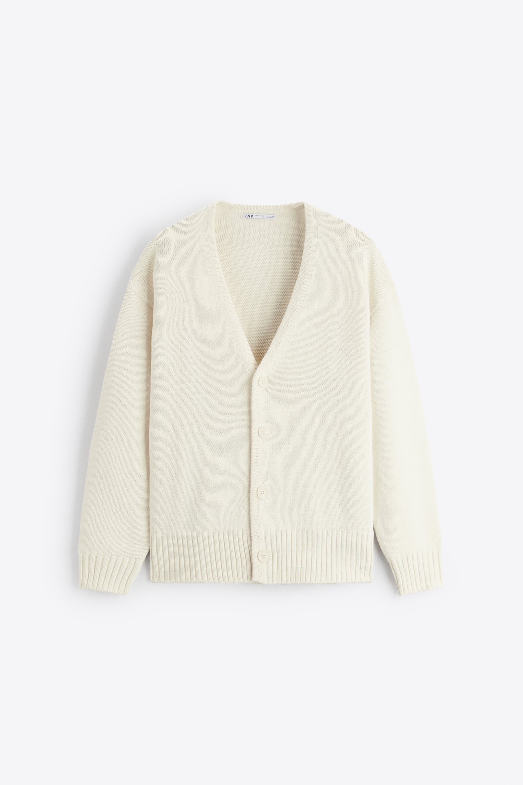 

Кардиган мужской ZARA 03284453 белый L/XL (доставка из-за рубежа), 03284453