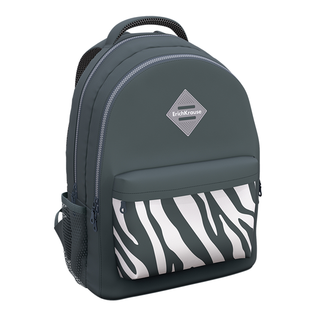 Рюкзак ErichKrause EasyLine® с двумя отделениями 20L Light Grey Zebra 60311 серый