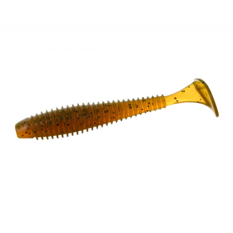 

Силиконовая приманка FLAGMAN Виброхвост Mystic Fish Fat 3,3" #120 Green Pumpkin 8,2см 5шт, FMFF33