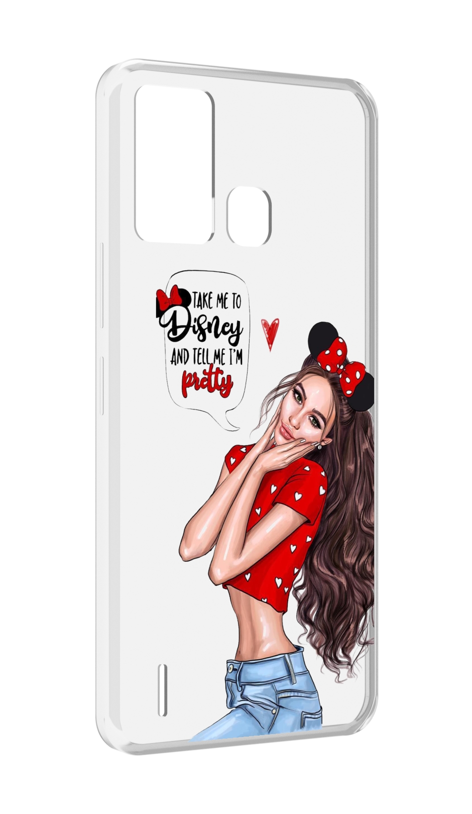 

Чехол MyPads Девушка-Мини женский для ITEL S16 / ITEL Vision 1 Pro, Прозрачный, Tocco