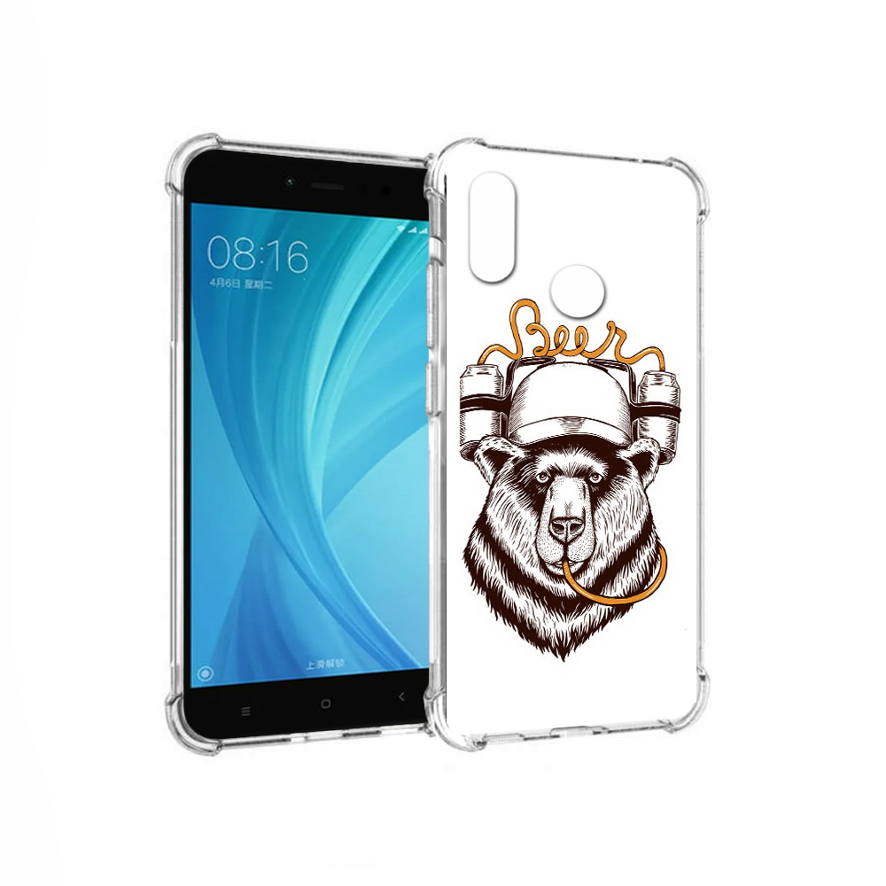

Чехол MyPads Tocco для Xiaomi Redmi Note 5 пивной медведь (PT113434.311.538), Прозрачный, Tocco
