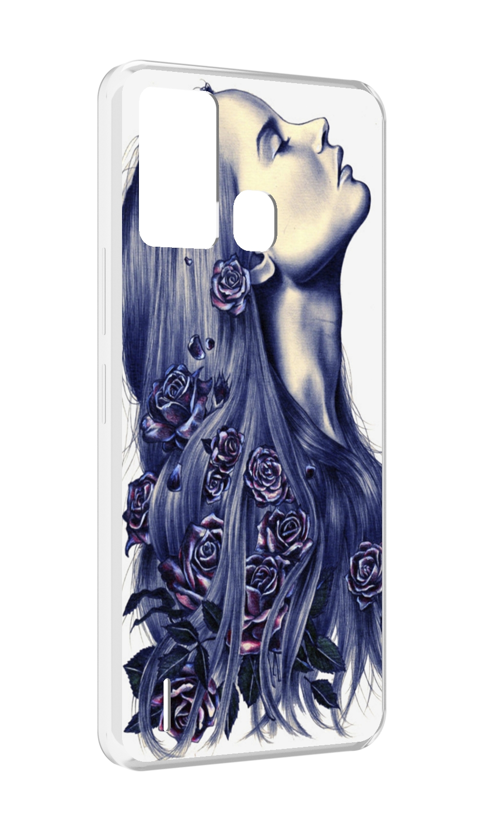 

Чехол MyPads Девушка с розами женский для ITEL S16 / ITEL Vision 1 Pro, Прозрачный, Tocco