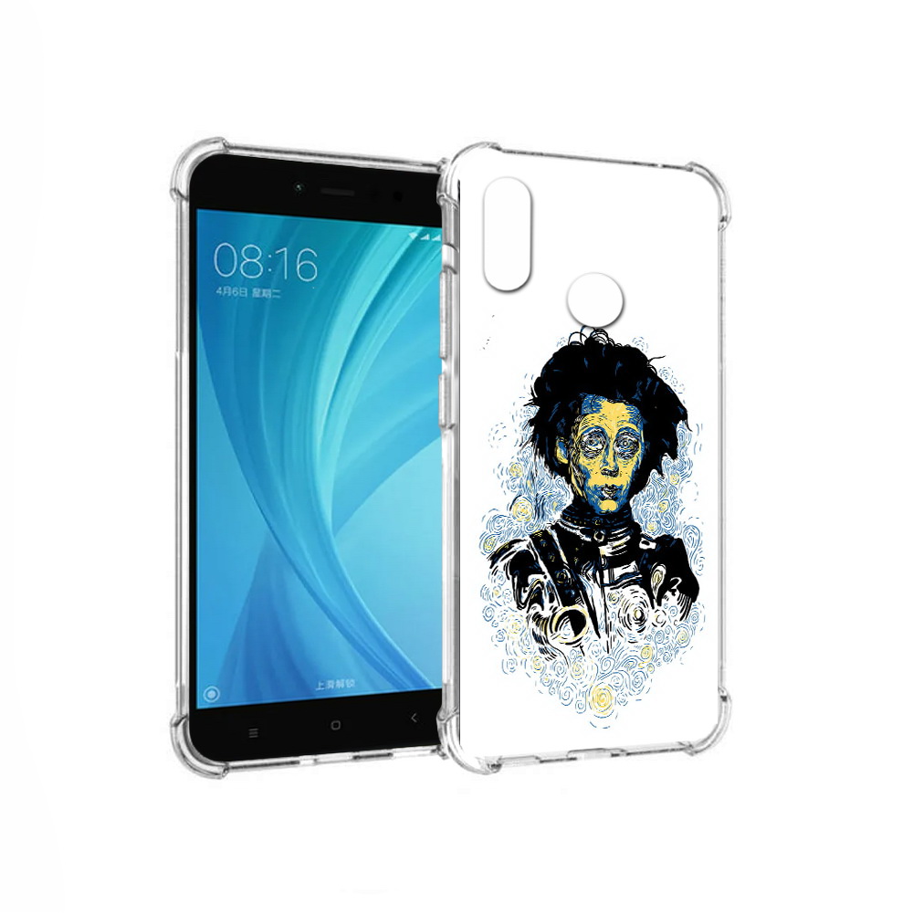 

Чехол MyPads Tocco для Xiaomi Redmi Note 5 парень черно-белый абстракция, Прозрачный, Tocco