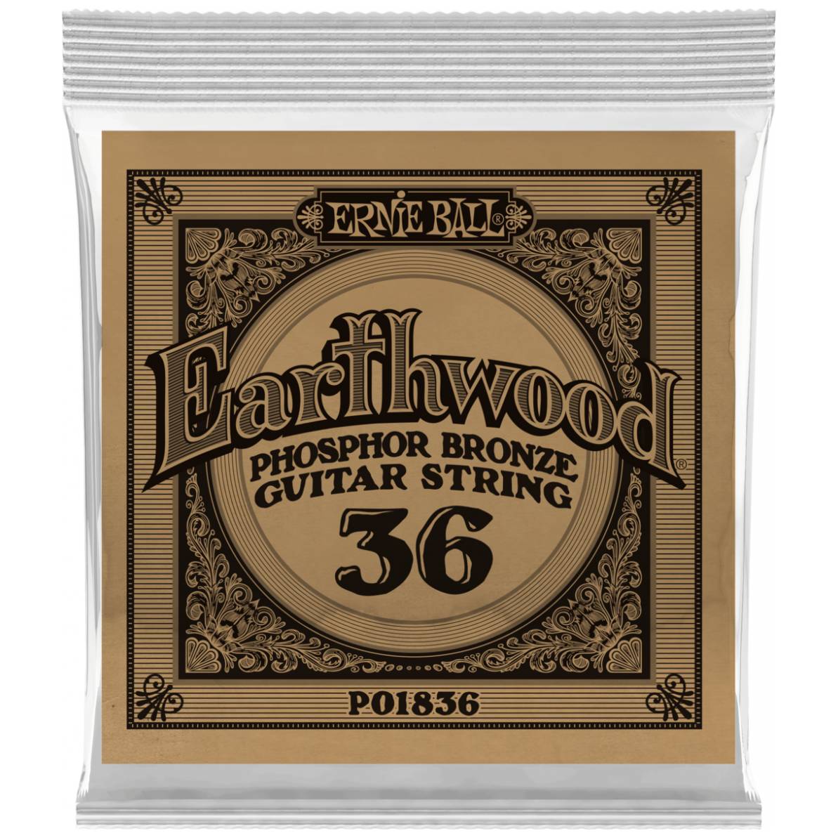 

Струна одиночная для акустической гитары ERNIE BALL 1836 Earthwood Phosphor Bronze .036