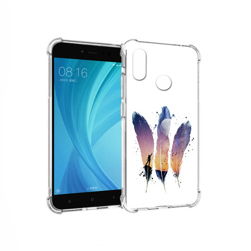 

Чехол MyPads Tocco для Xiaomi Redmi Note 5 небесные перья (PT113434.311.519), Прозрачный, Tocco