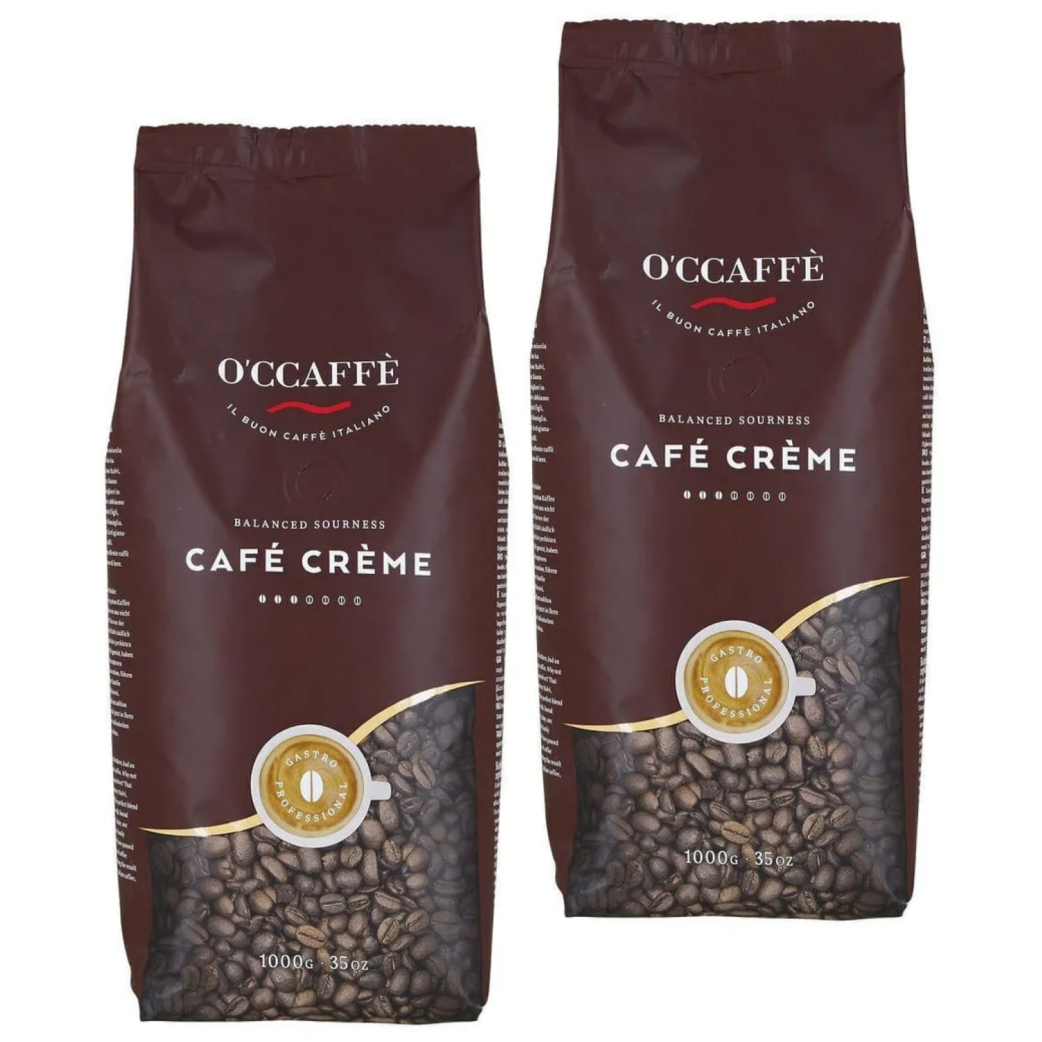 фото Кофе в зернах o'ccaffe cafe creme professional, 2 кг