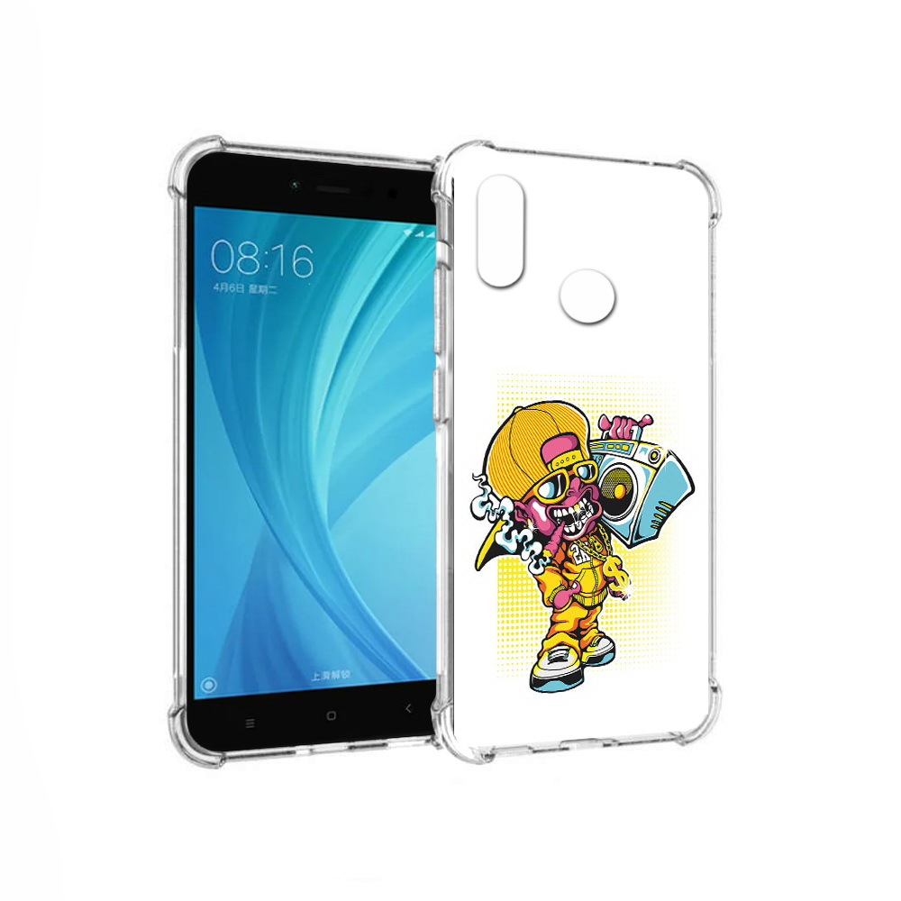

Чехол MyPads Tocco для Xiaomi Redmi Note 5 нарисованный парень с колонкой, Прозрачный, Tocco