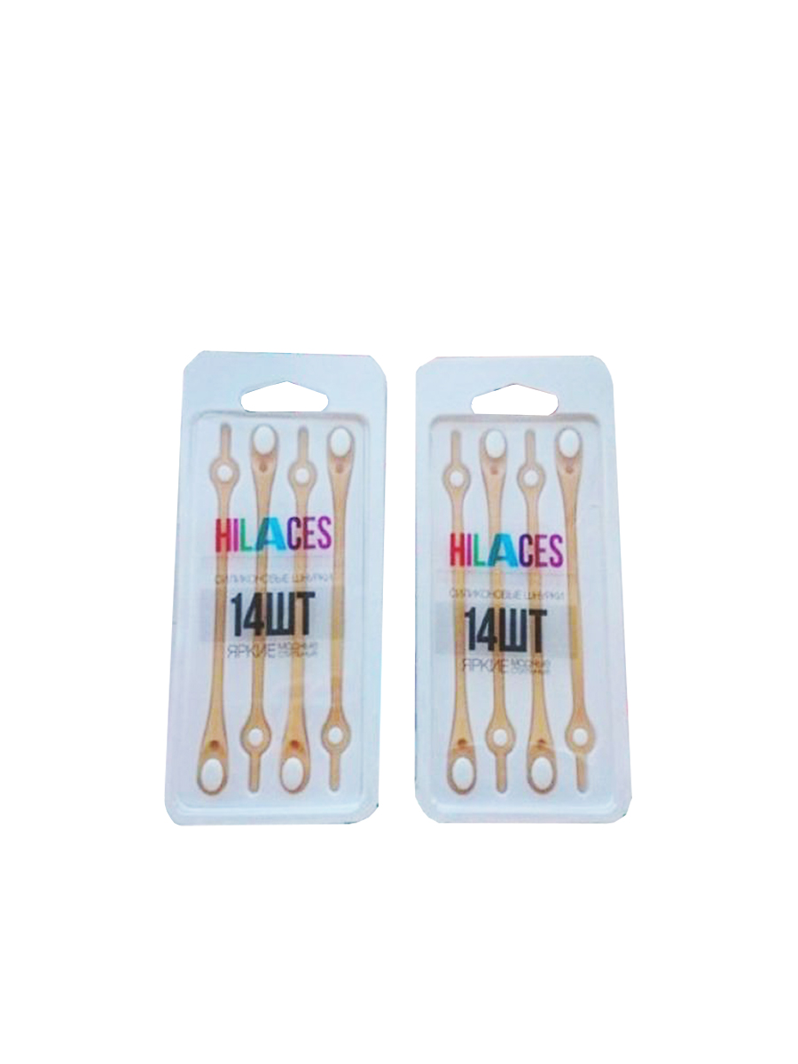 

Силиконовые шнурки Hilaces BEIGE/WH бежевые, BEIGE_WH