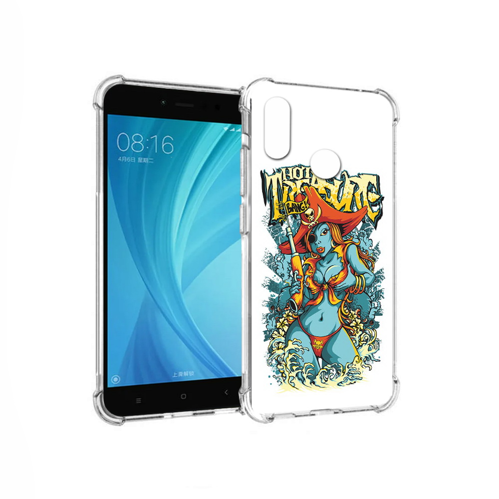 

Чехол MyPads Tocco для Xiaomi Redmi Note 5 нарисованная синяя девушка комикс, Прозрачный, Tocco