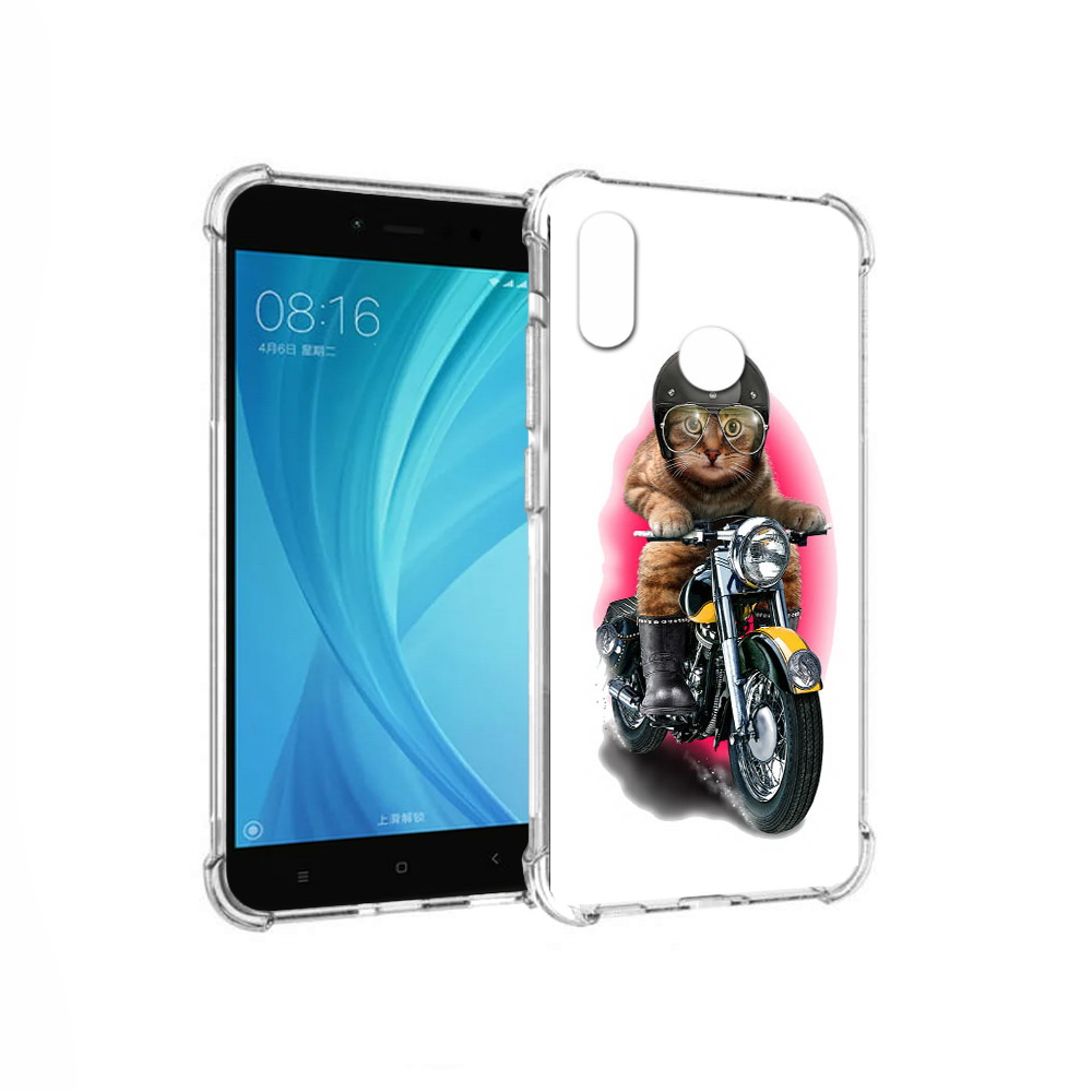 

Чехол MyPads Tocco для Xiaomi Redmi Note 5 мото-кот (PT113434.311.485), Прозрачный, Tocco