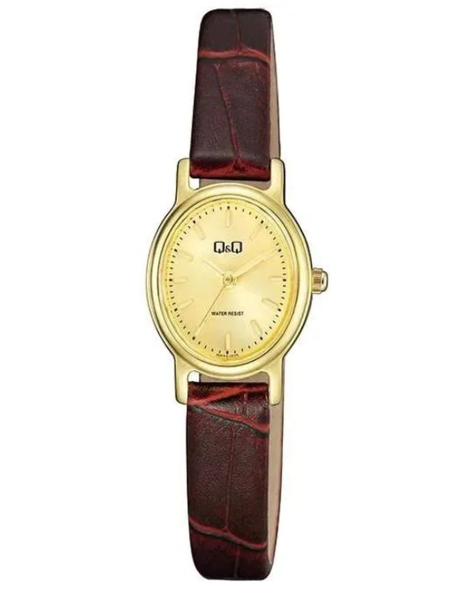 

Наручные часы женские Q&Q QC33-101 коричневые, QC33-101
