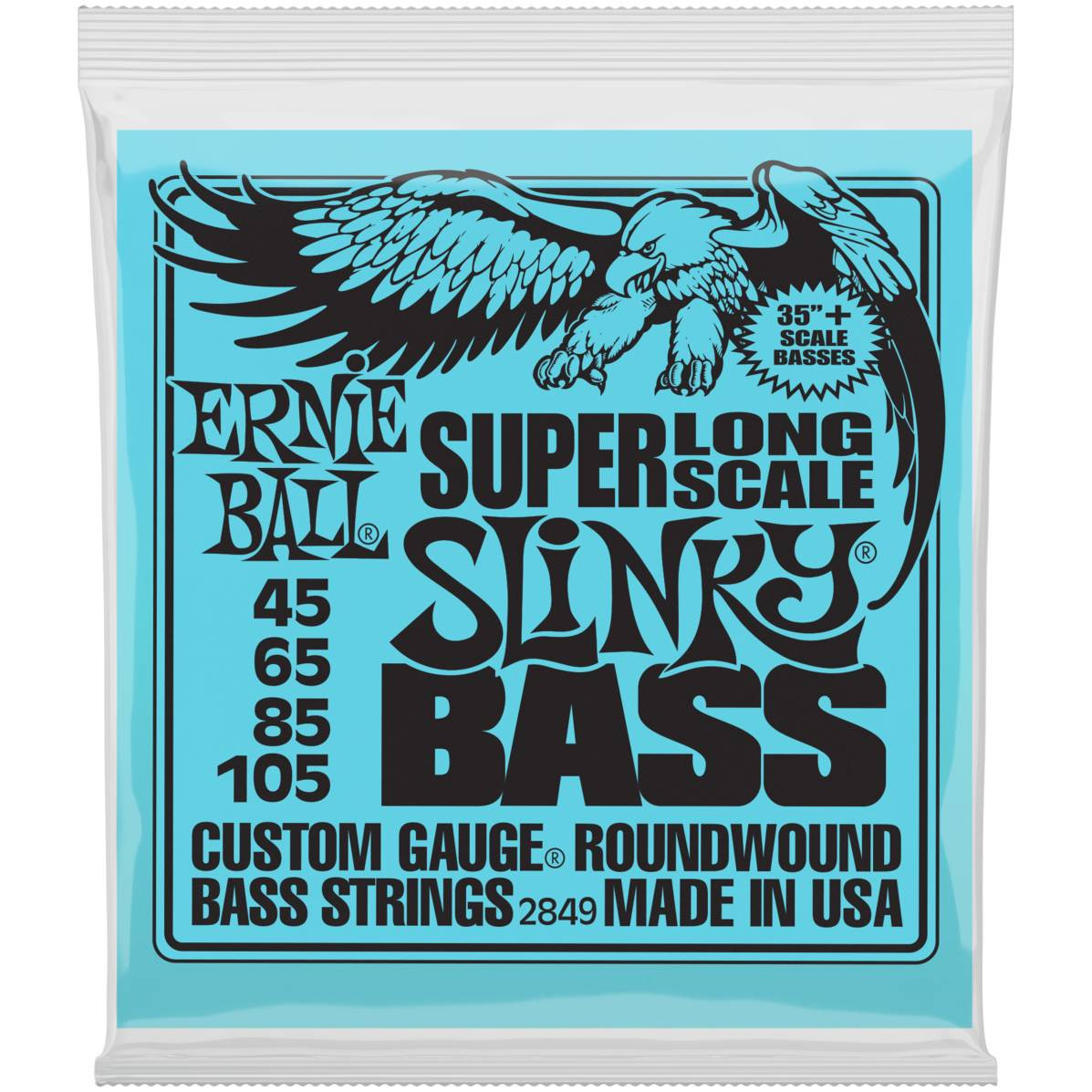 

Струны для бас-гитары ERNIE BALL 2849 Nickel Wound Long Scale Slinky 45-105