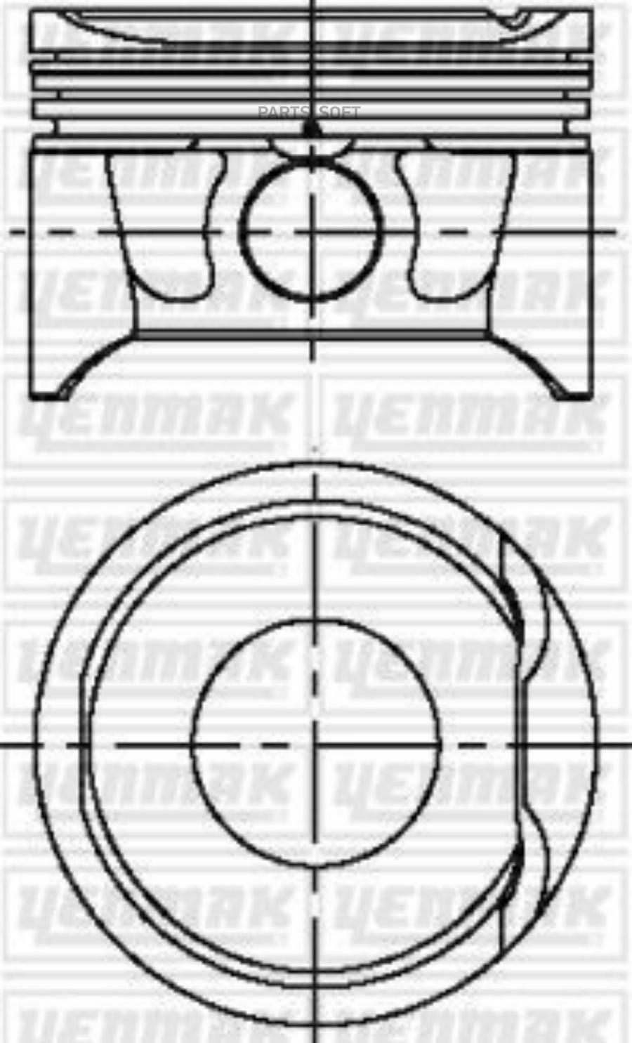 

Поршень ДВС с кольцами Renault Megane. Clio 1.6 16V K4M =79.5 1.2x1.5x2.5 std 98>