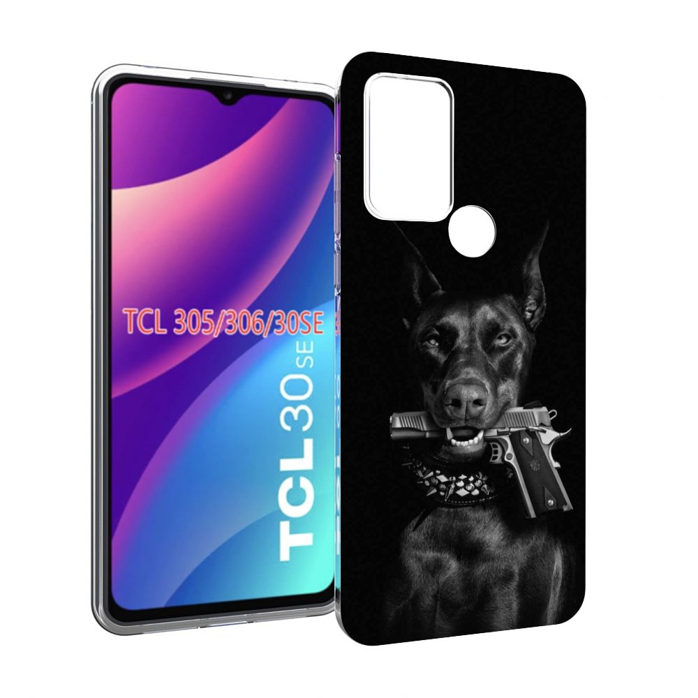 

Чехол MyPads доберман мужской для TCL 30SE/305/306/30E, Tocco