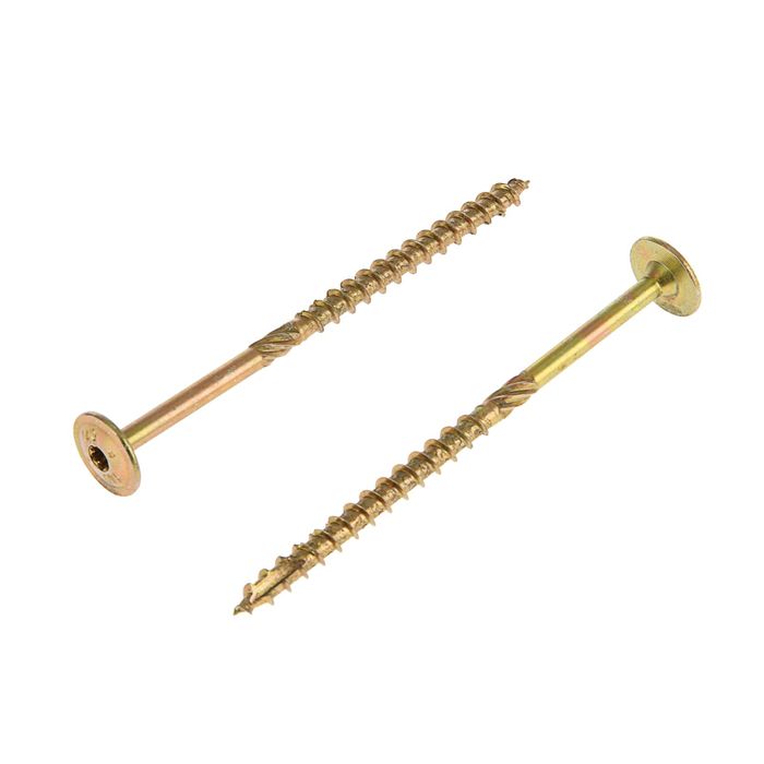 

Саморез конструкционный INFIX, 8х140 мм, тарельчатый, Torx40, жёлтый цинк
