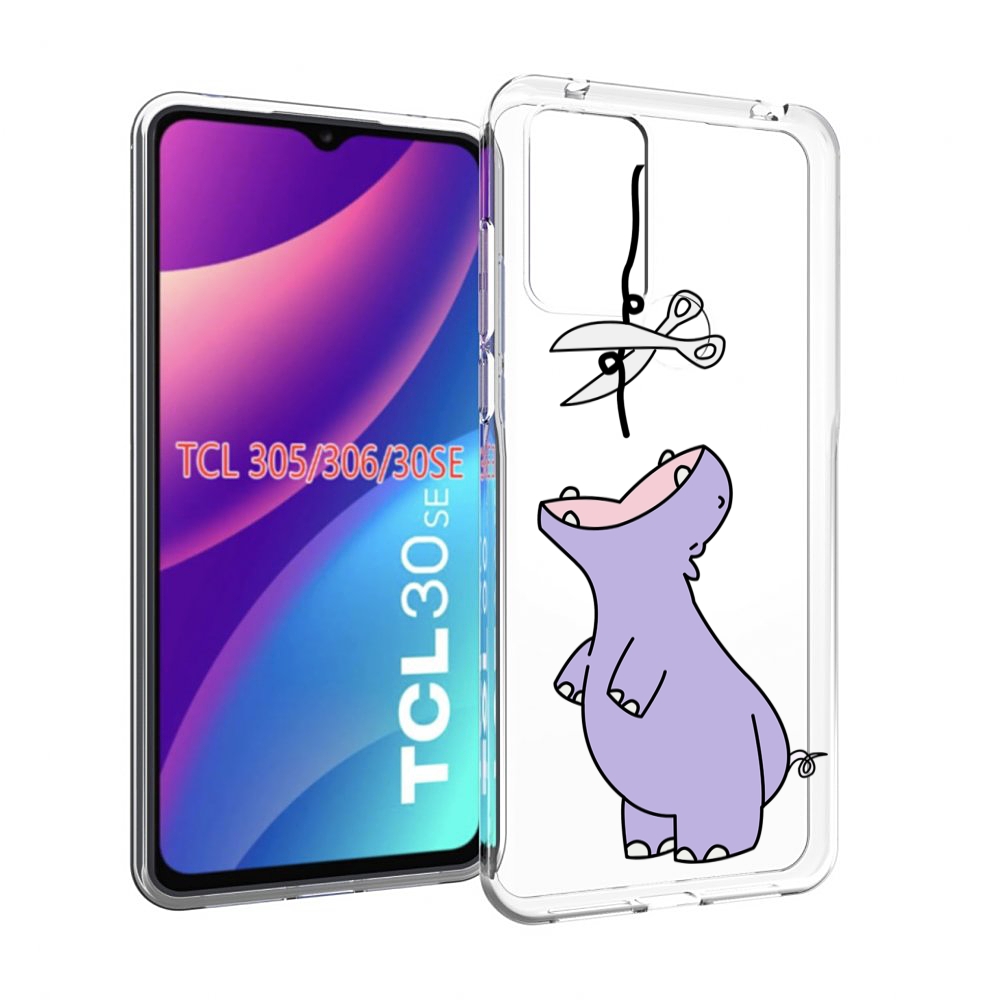 

Чехол MyPads динозаврик-фиолетовый для TCL 30SE/305/306/30E, Tocco