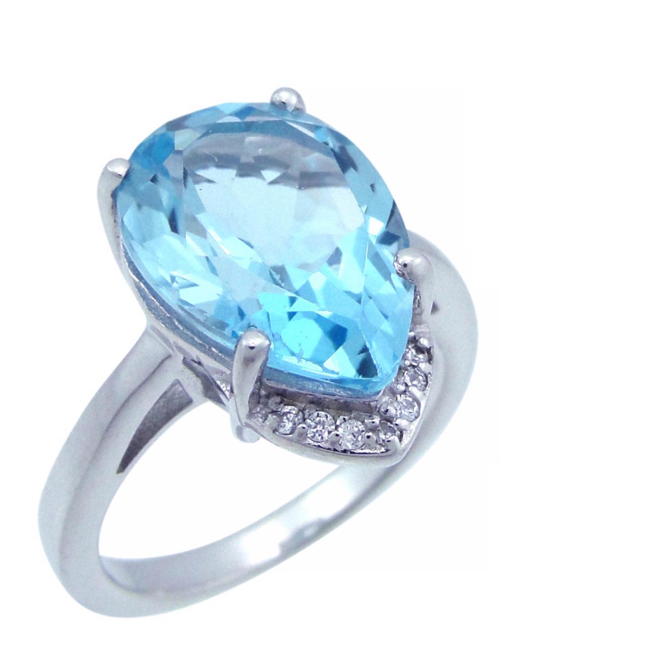 

Кольцо из серебра р.  Balex Jewellery 1405937262, топаз\фианит, 1405937262