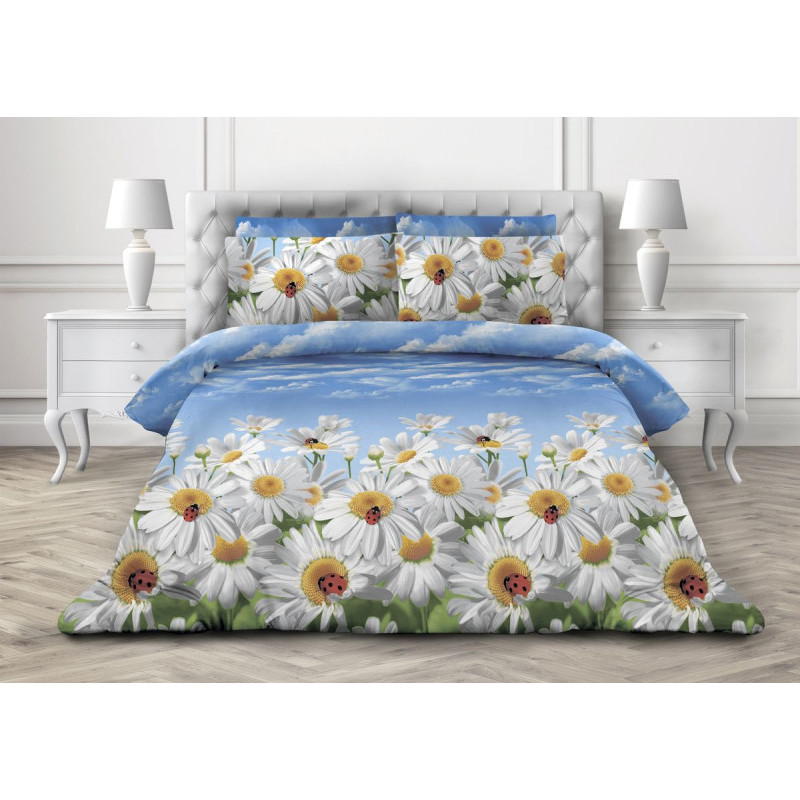 Пододеяльник Ивановотекстиль 180х215 см бязь ГОСТ Воздушные ромашки