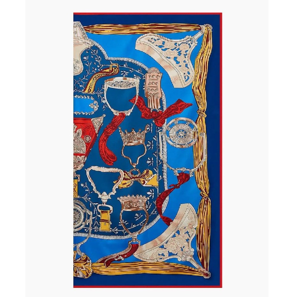 

Палантин женский Rosedena Корона синий, 140х140 см, Корона