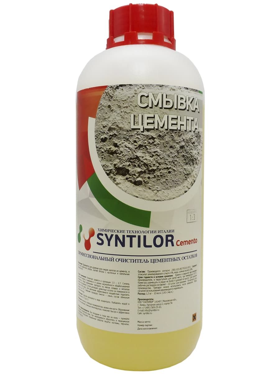 Смывка цемента SYNTILOR Cemento 1 кг жидкость syntilor