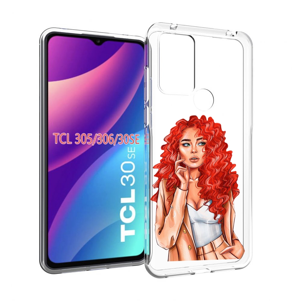 

Чехол MyPads девушка-с-яркими-волосами женский для TCL 30SE/305/306/30E, Tocco